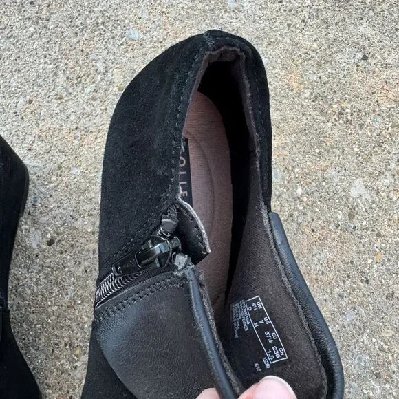 Stylish Black Wedge Ankle Boots - Picture 5 of 7